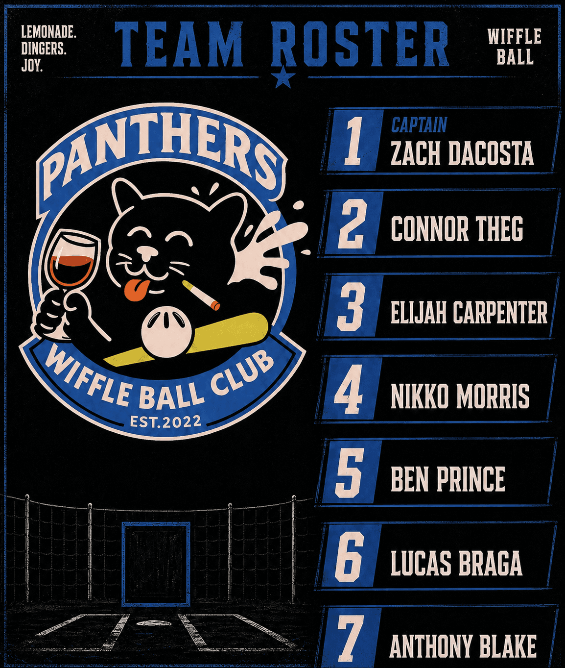 Panthers official roster graphic