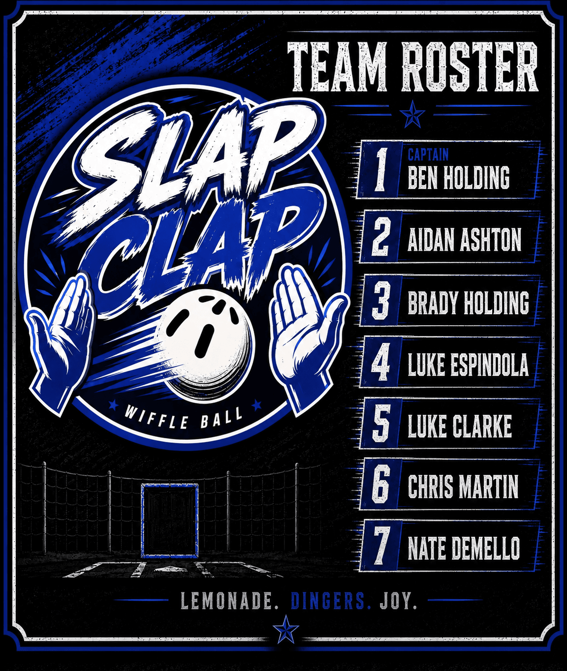 Slap Clap official roster graphic