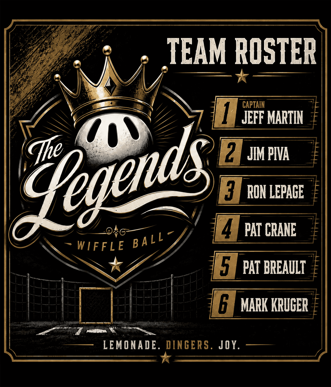 The Legends official roster graphic