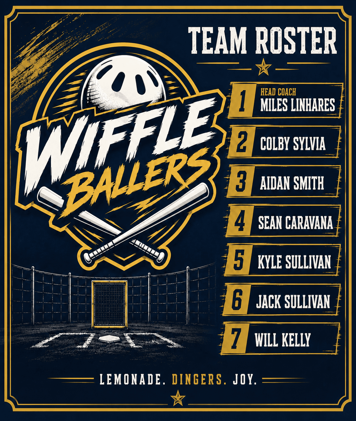 Wiffle Ballers official roster graphic